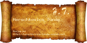 Herschkovics Tünde névjegykártya